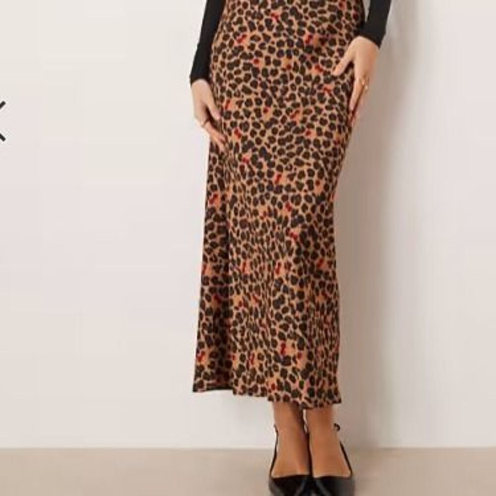 Never fully dressed Leopard Print Maxi Skirt in Brown and Black